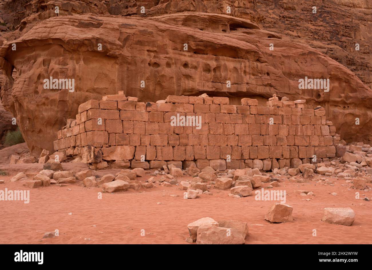 Wadi Rum, house of Lawrence of Arabia. UNESCO World Heritage, Jordan. Stock Photo