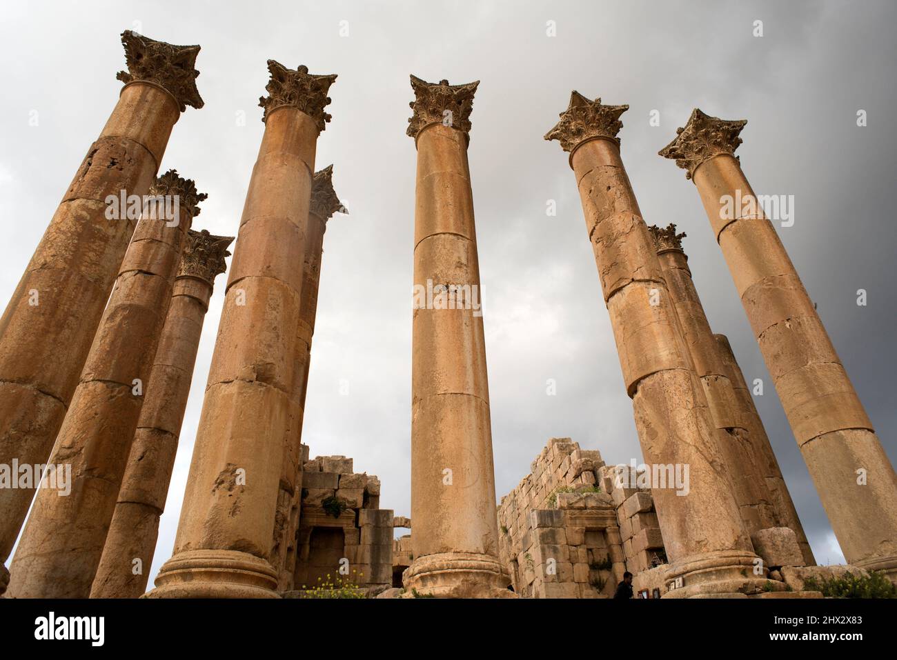 Jerash, Temple of Artemis (2th century). Jordan. Stock Photo