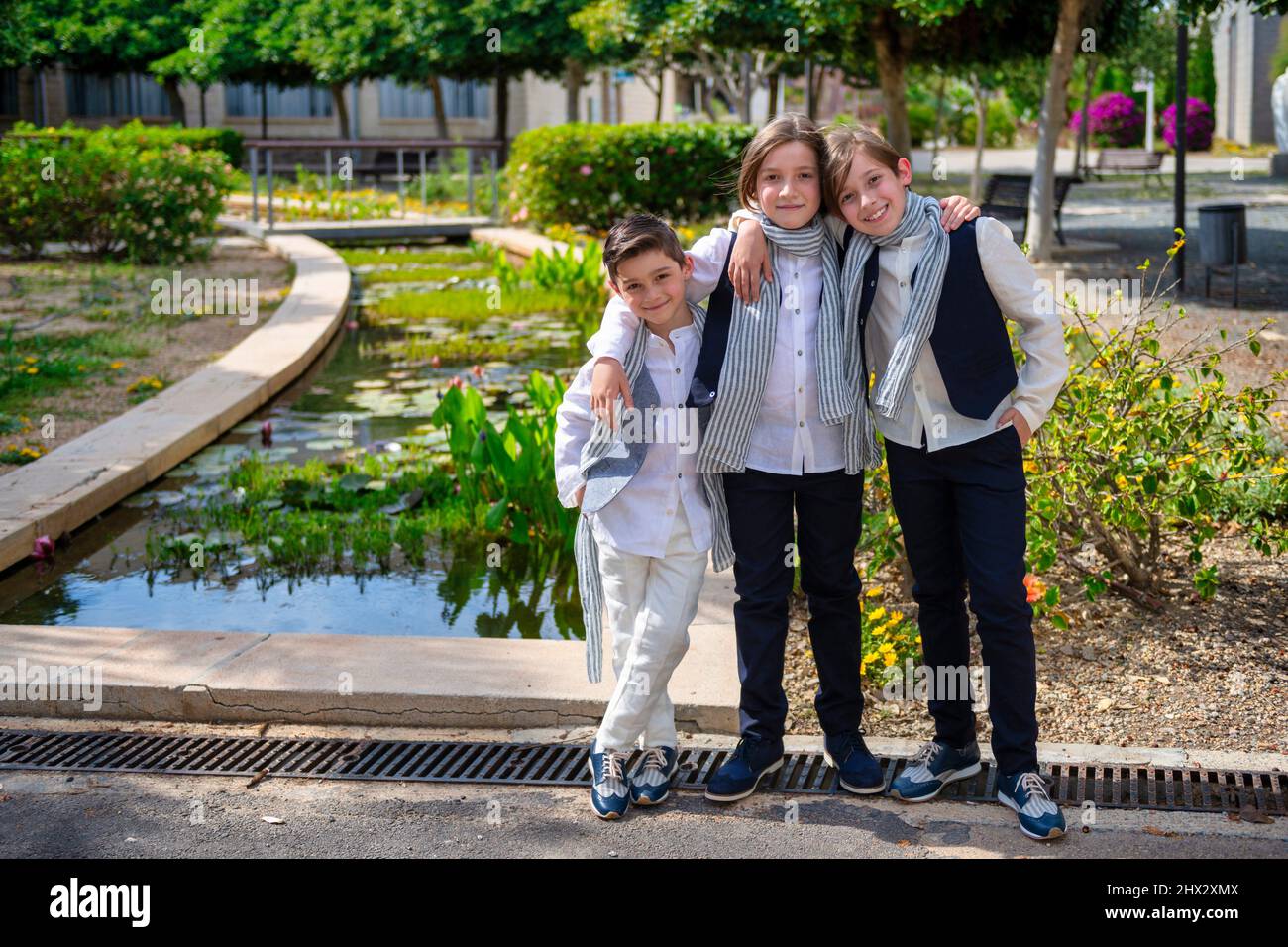 Three cool boys hi-res stock photography and images - Alamy