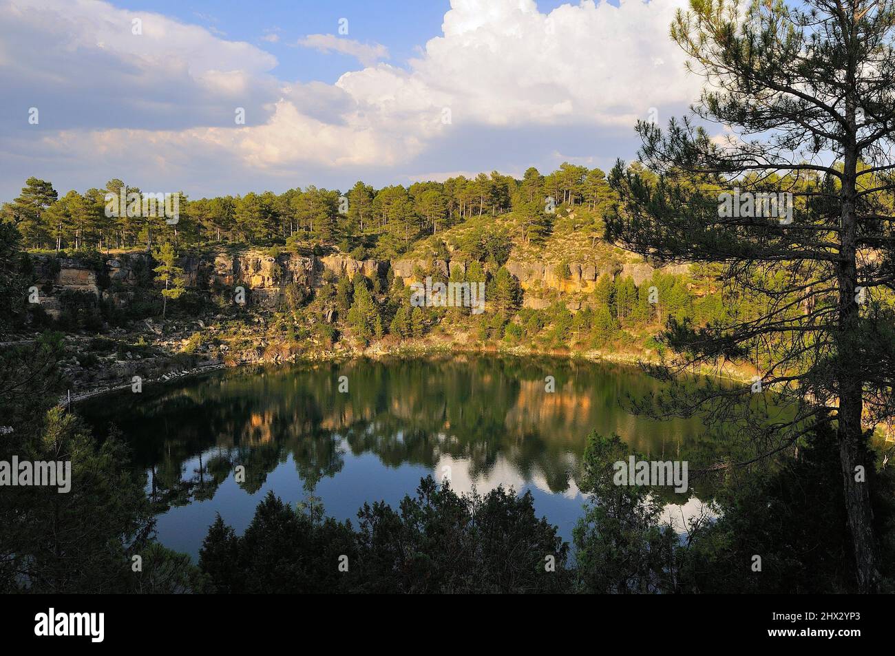 Lagunas de Cañada del Hoyo Natural Monument. Serrania de Cuenca. Natural Park. Cuenca. Castilla-La Mancha. Spain Stock Photo