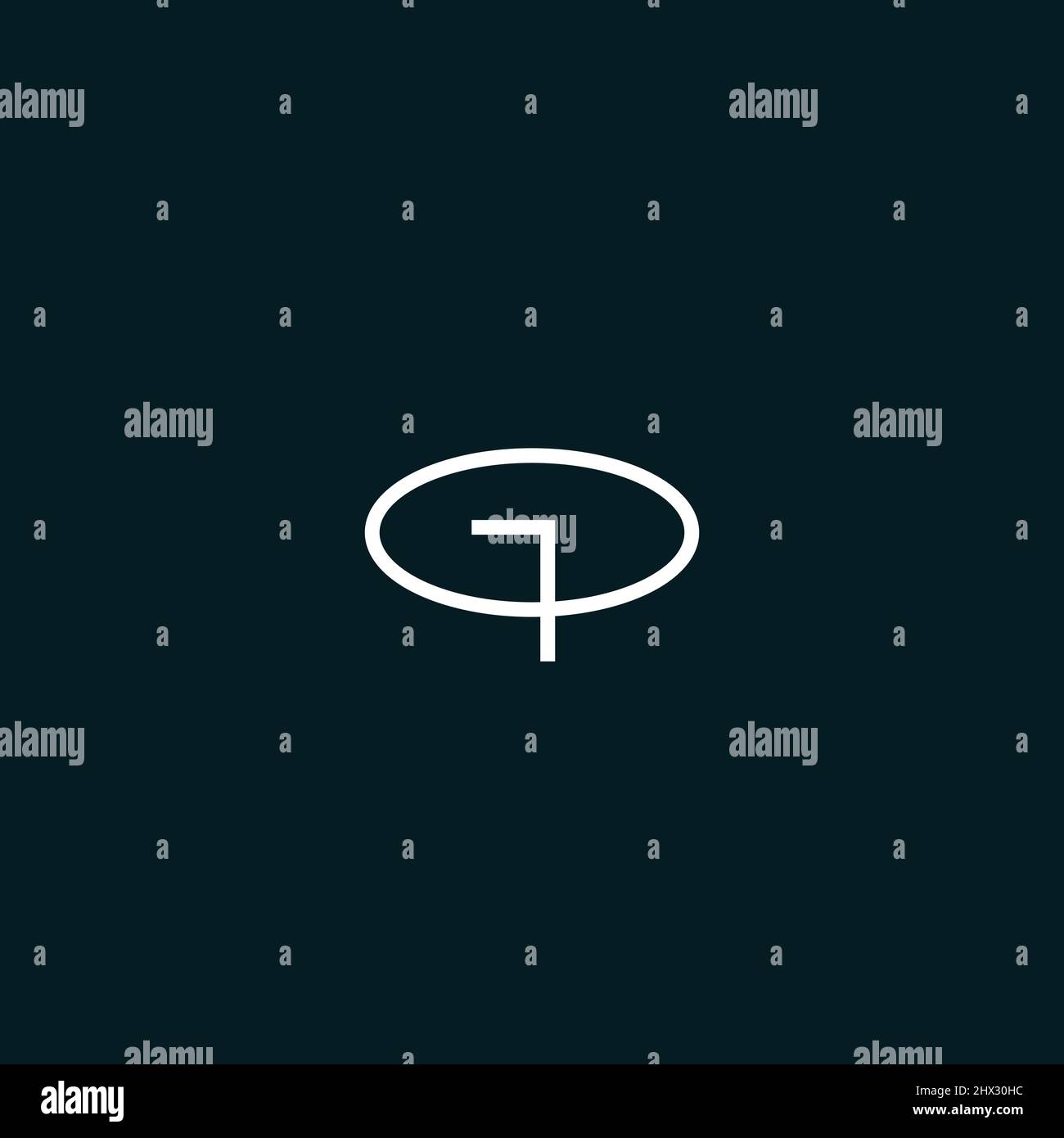 The initials GP logo is futuristic and modern3 Stock Vector