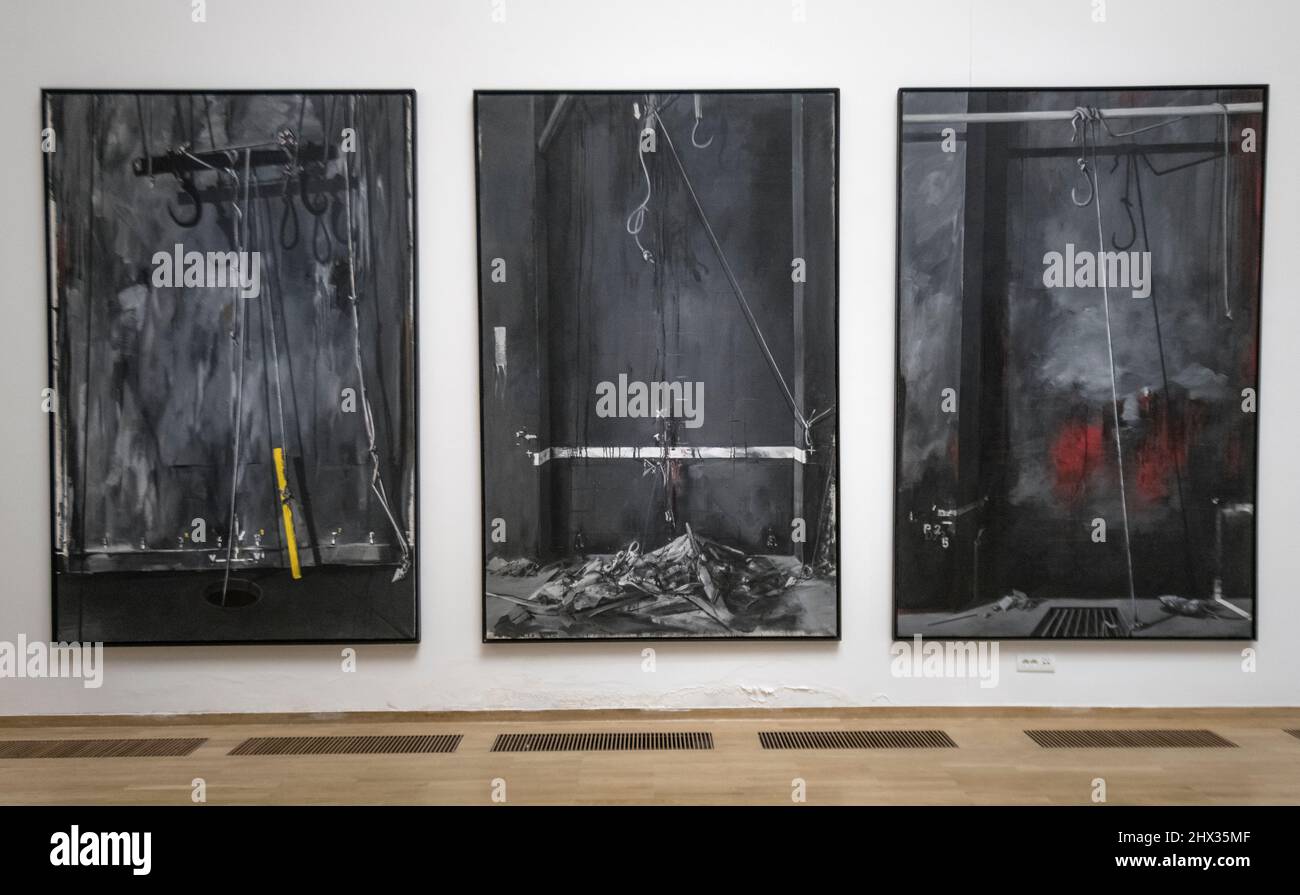 Vladimir Veličković exhibition. Museum of Contemporary Art Belgrade, Serbia Stock Photo Alamy