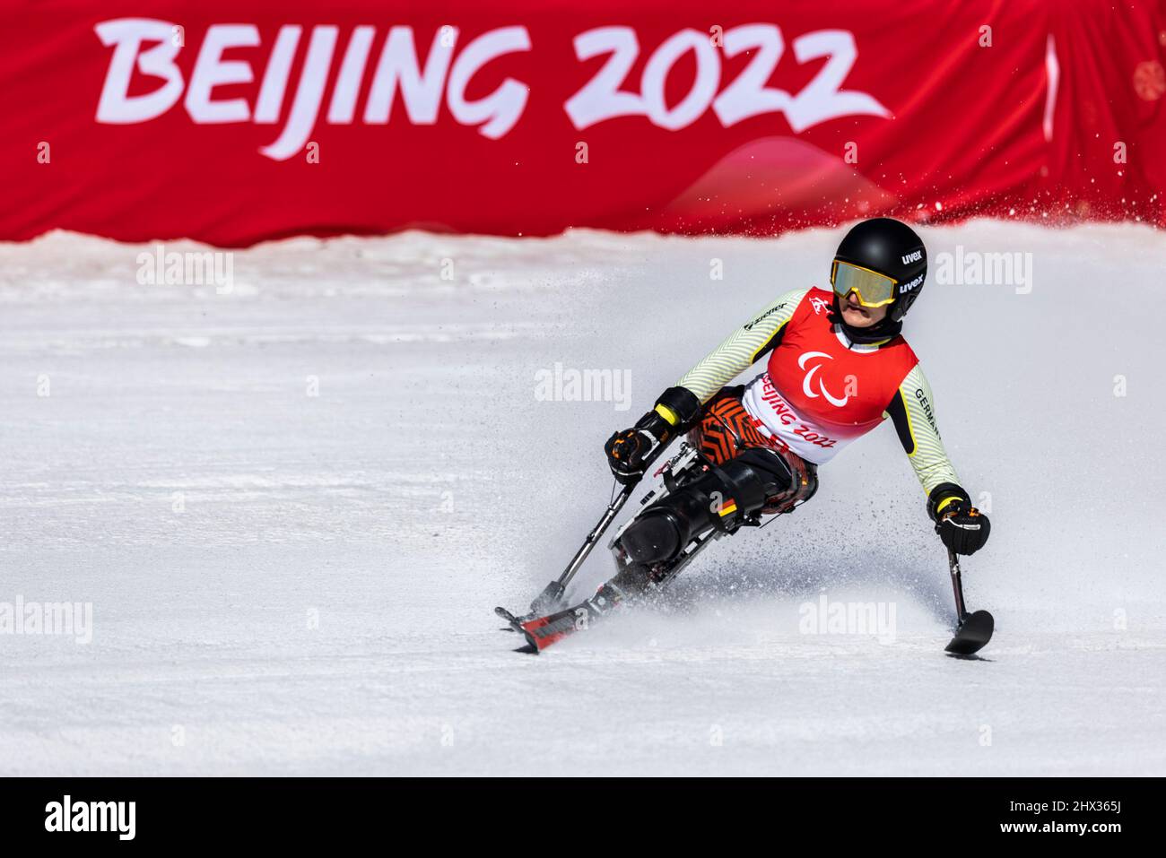 Yanqing (China) / National Alpine Center / 05.03.2022  PARA SKI ALPIN, FORSTER, Anna-Lena (GER) vom BRSV Radolfzell (BAD), geboren am 15.06.1995 in Si Stock Photo