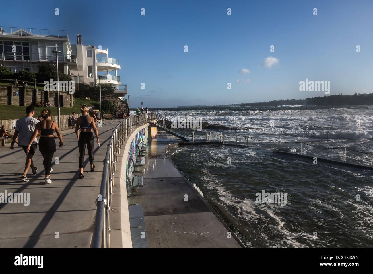 Sydney, Australia, Wednesday 9th March 2022.  Storms and Floods finally ease off this afternoon, and the sun comes out at North Bondi Beach, Bondi, Sydney. Due to exreme weather conditions  and flooding events, stormwater pollution is likely and swimming should be avoided. Credit Paul Lovelace/Alamy Live News Stock Photo