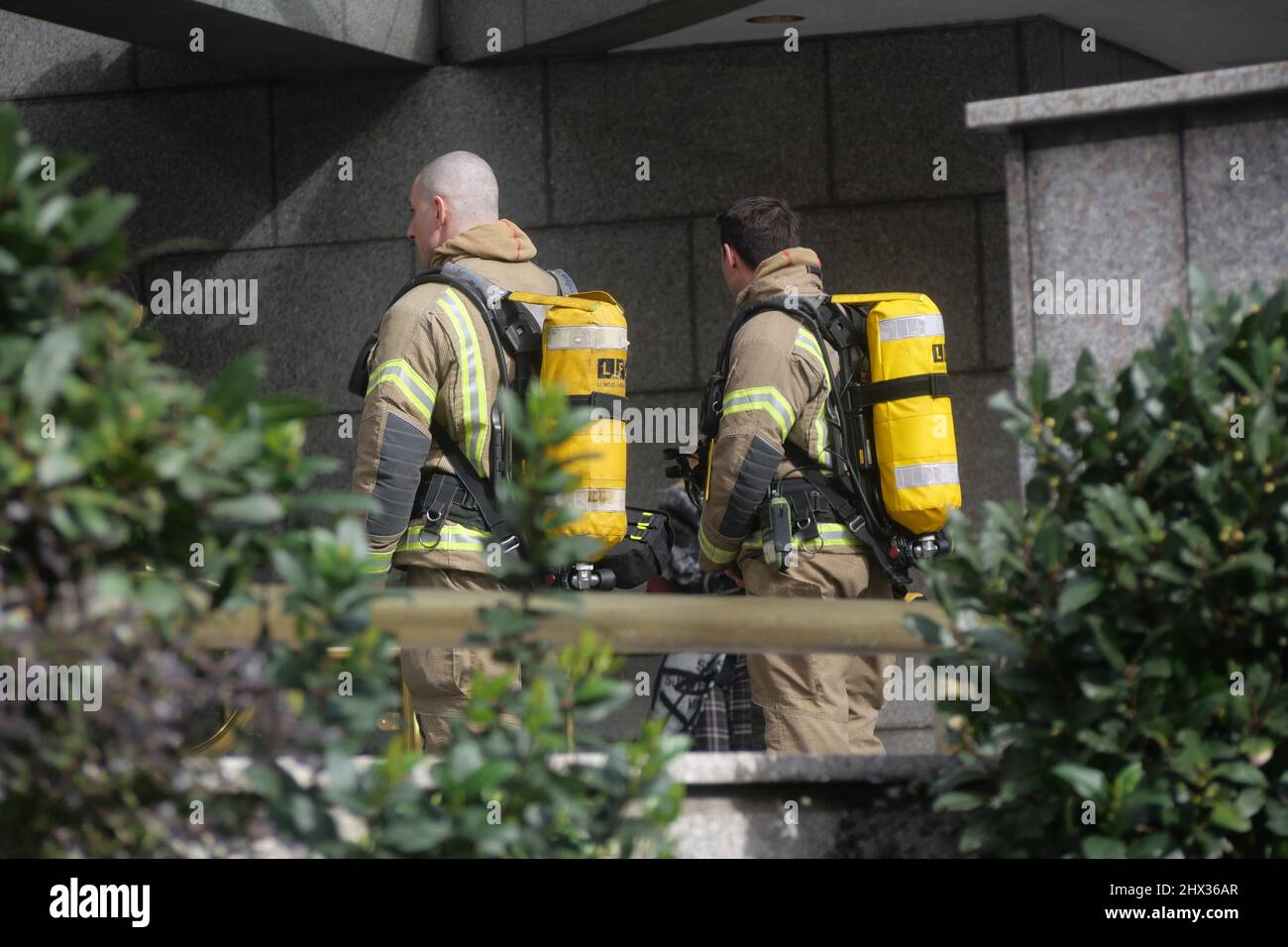 London, UK. 9th Mar, 2022. Over 8 fire engines turn up at fire incident at Royal Garden Hotel, Kensington. Credit: Brian Minkoff/Alamy Live News Stock Photo