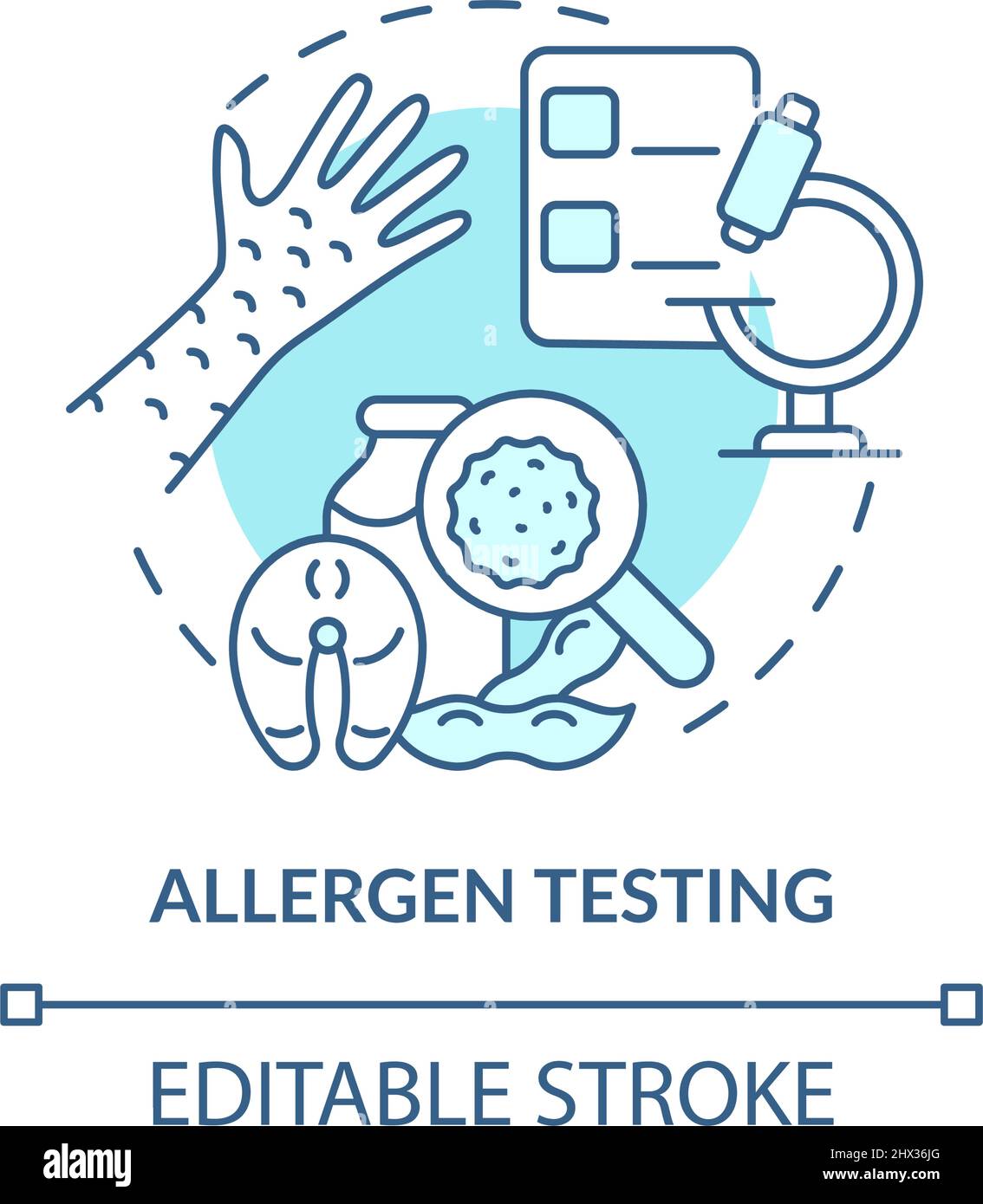 Allergen testing turquoise concept icon Stock Vector Image & Art - Alamy