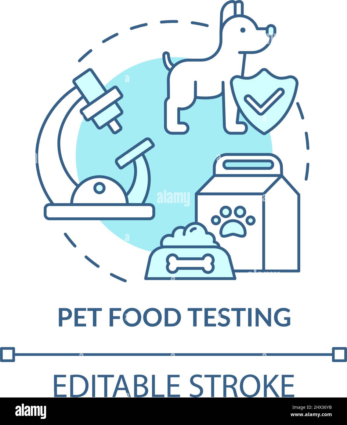 Pet food testing turquoise concept icon Stock Vector Image & Art Alamy
