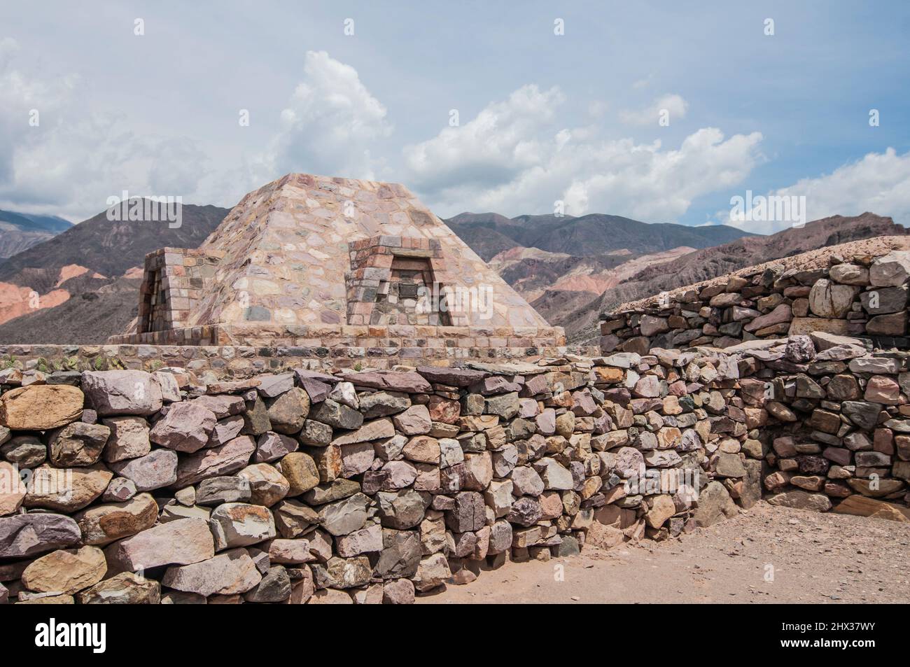 Pucara de Tilcara fortification and archeological site. Jujuy, Argentina Stock Photo