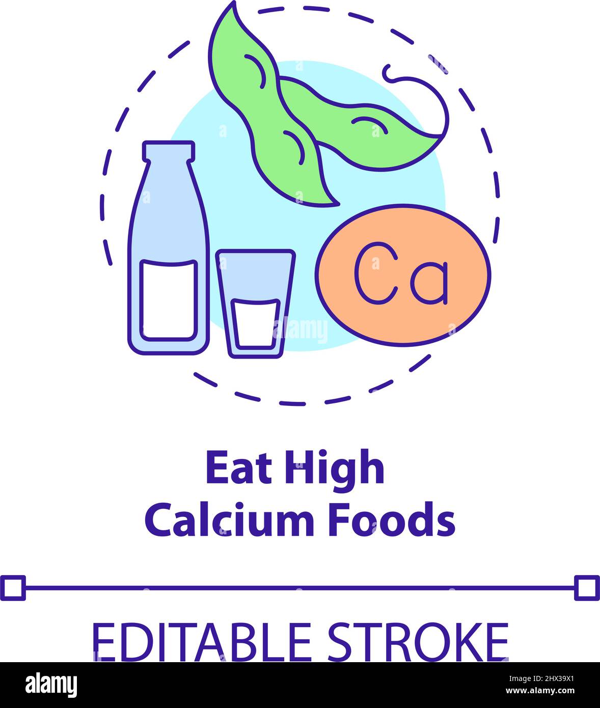 Eat high calcium foods concept icon Stock Vector Image & Art - Alamy