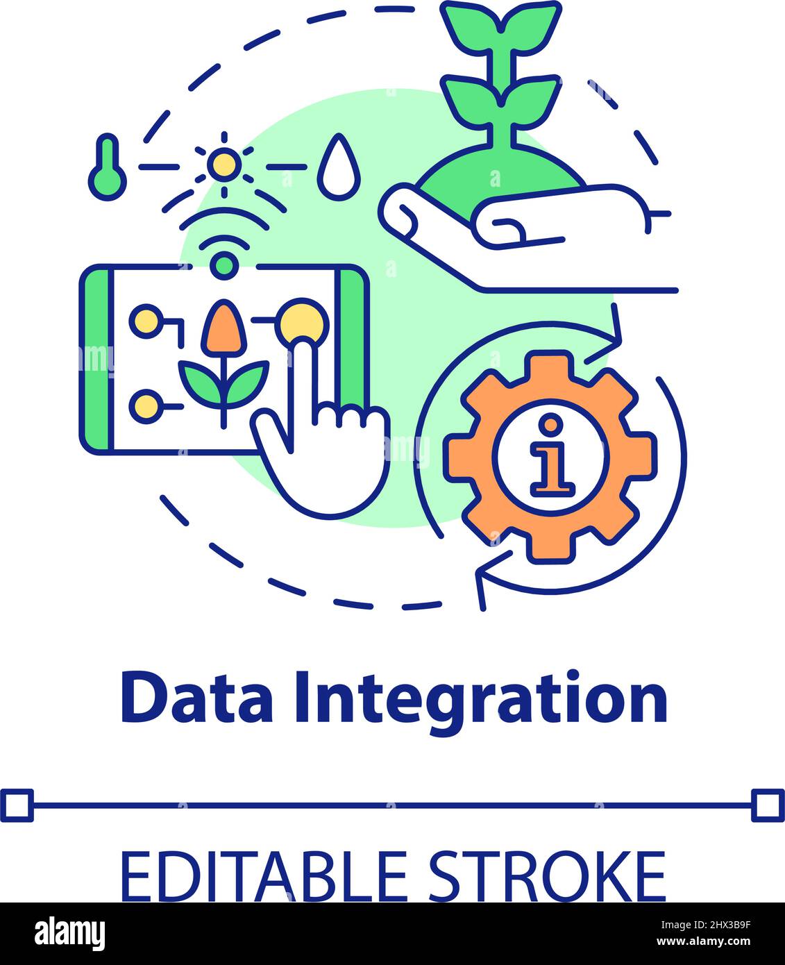Data integration concept icon Stock Vector Image & Art - Alamy