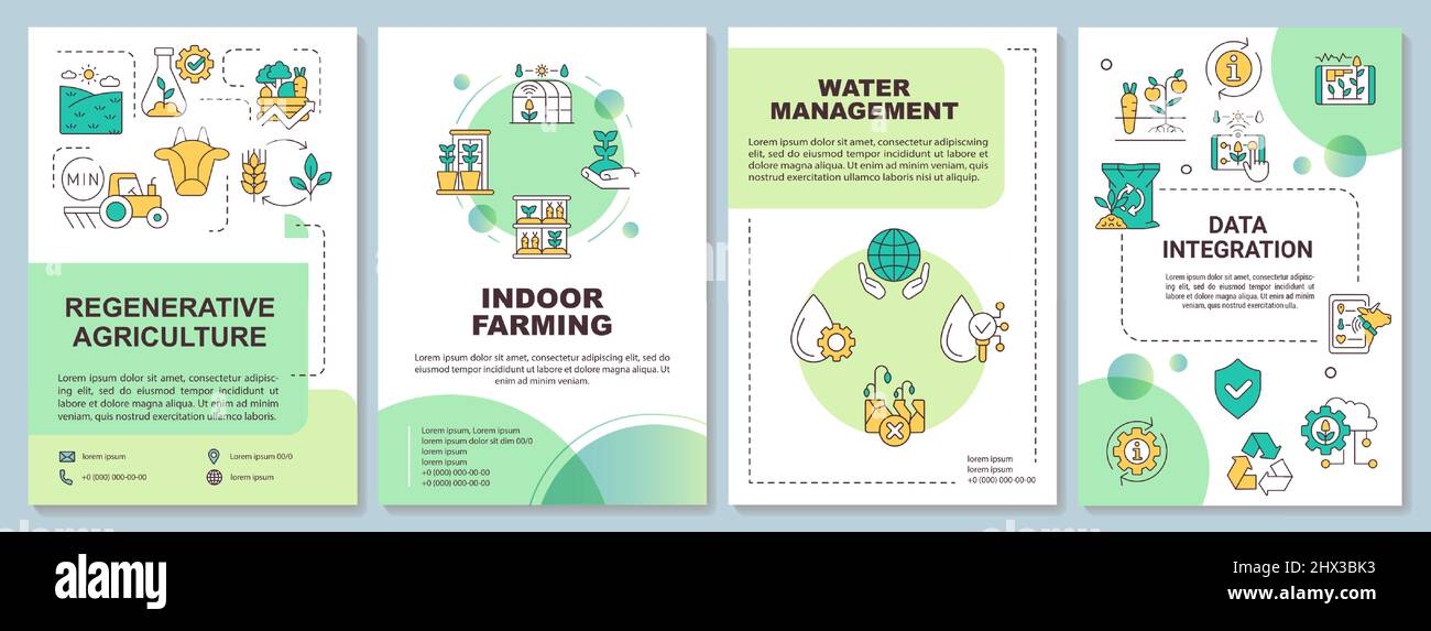 Farming trends green brochure template Stock Vector Image & Art - Alamy