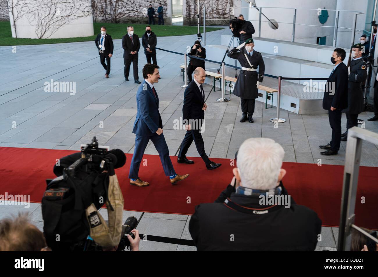Berlin, Germany, 09/03/2022, Chancellor Olaf Scholz welcomed Canadian ...