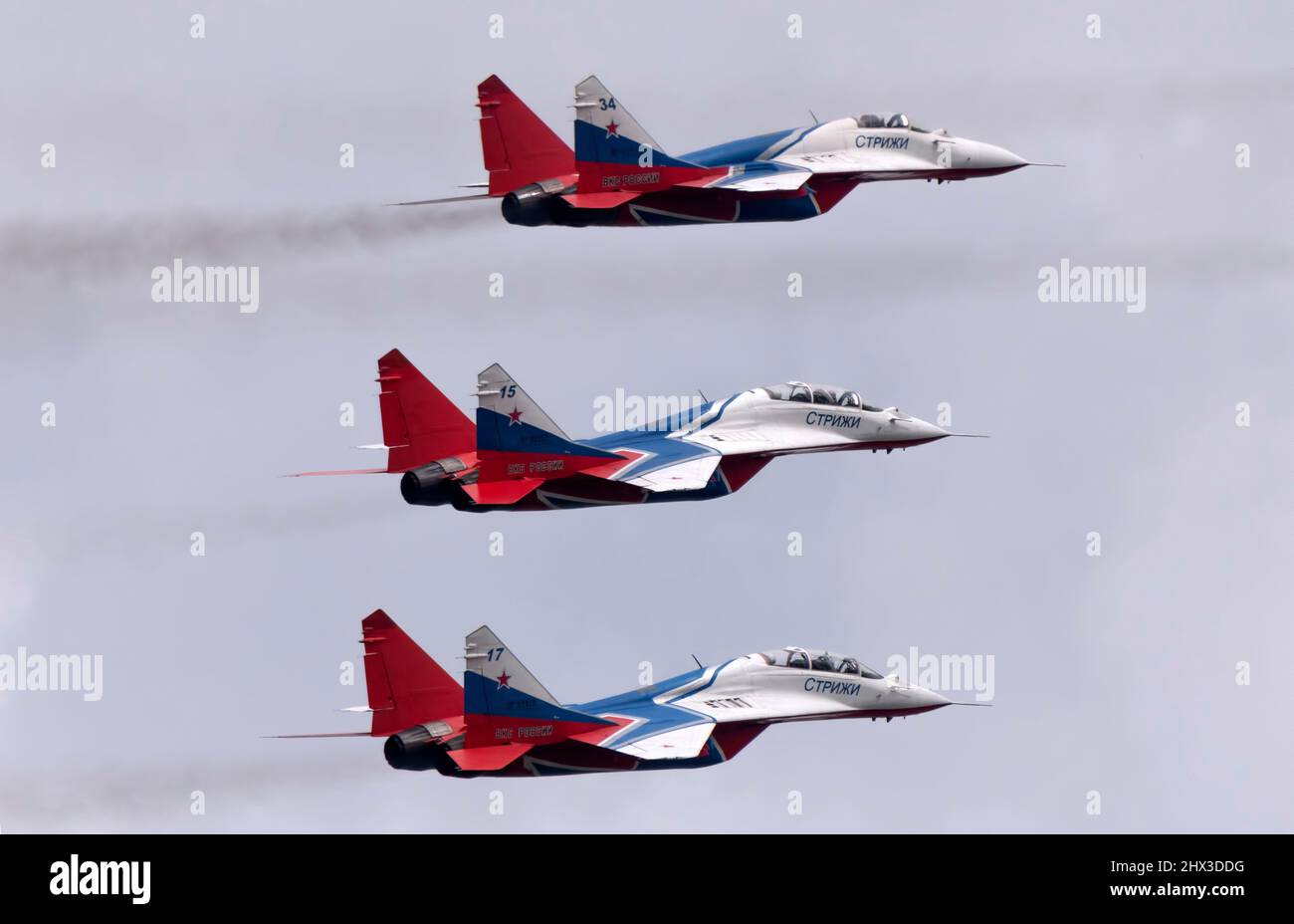 Moscow Russia Zhukovsky Airfield 31 August 2019: aerobatic team swifts ...