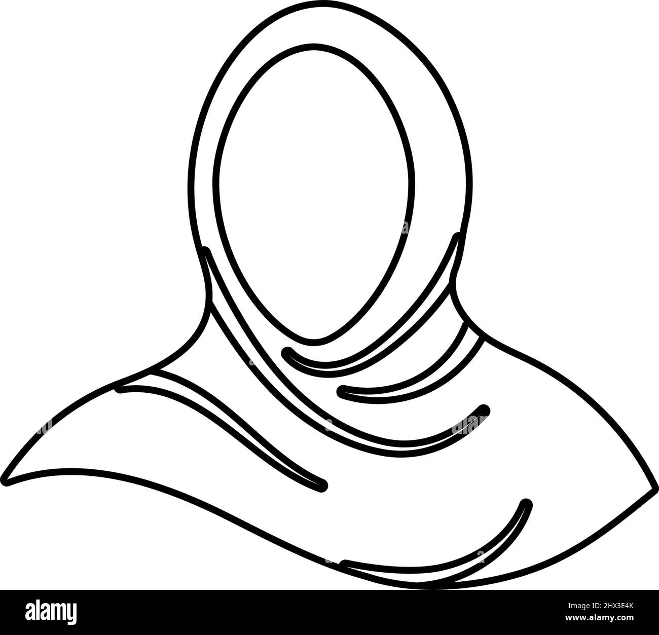 hijab icon design template vector isolated illustration Stock Vector