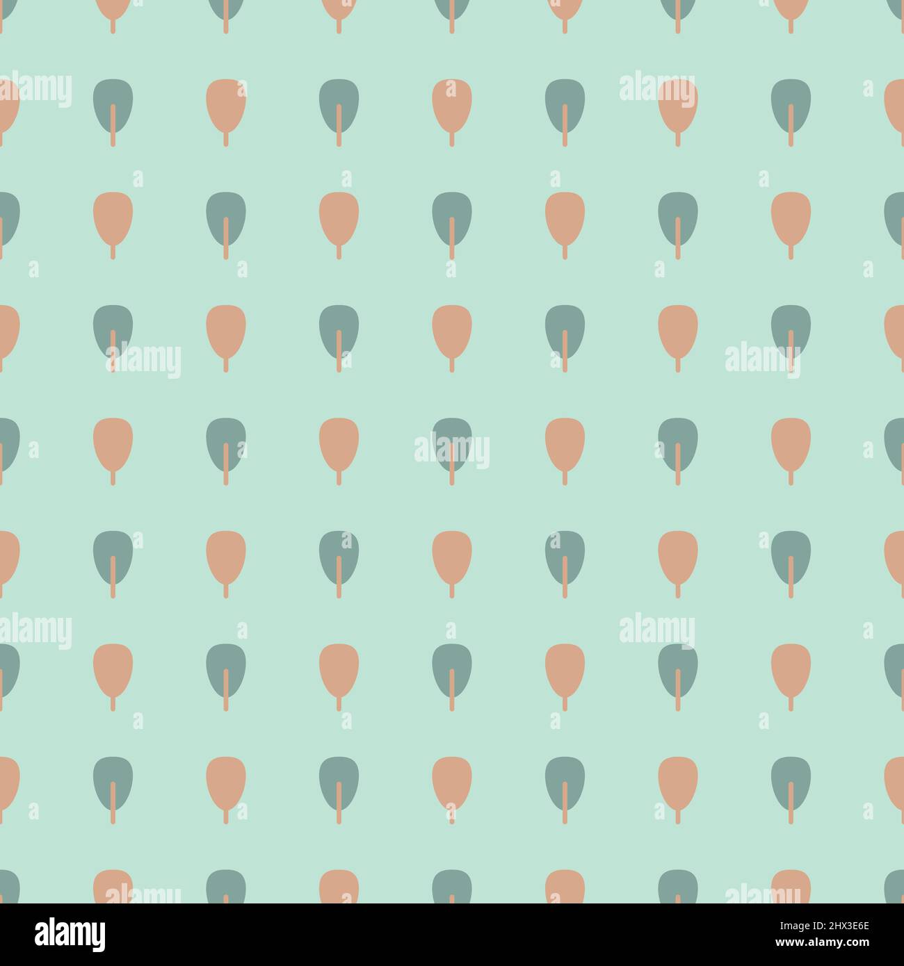 Tree shape vector seamless pattern doodle abstract background illustration for digital and print materials. Stock Vector
