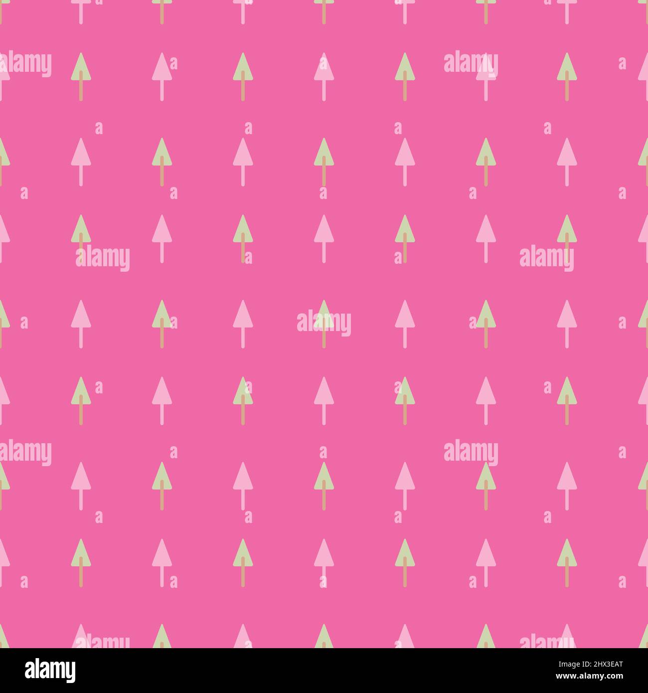 Tree shape vector seamless pattern doodle abstract background illustration for digital and print materials. Stock Vector