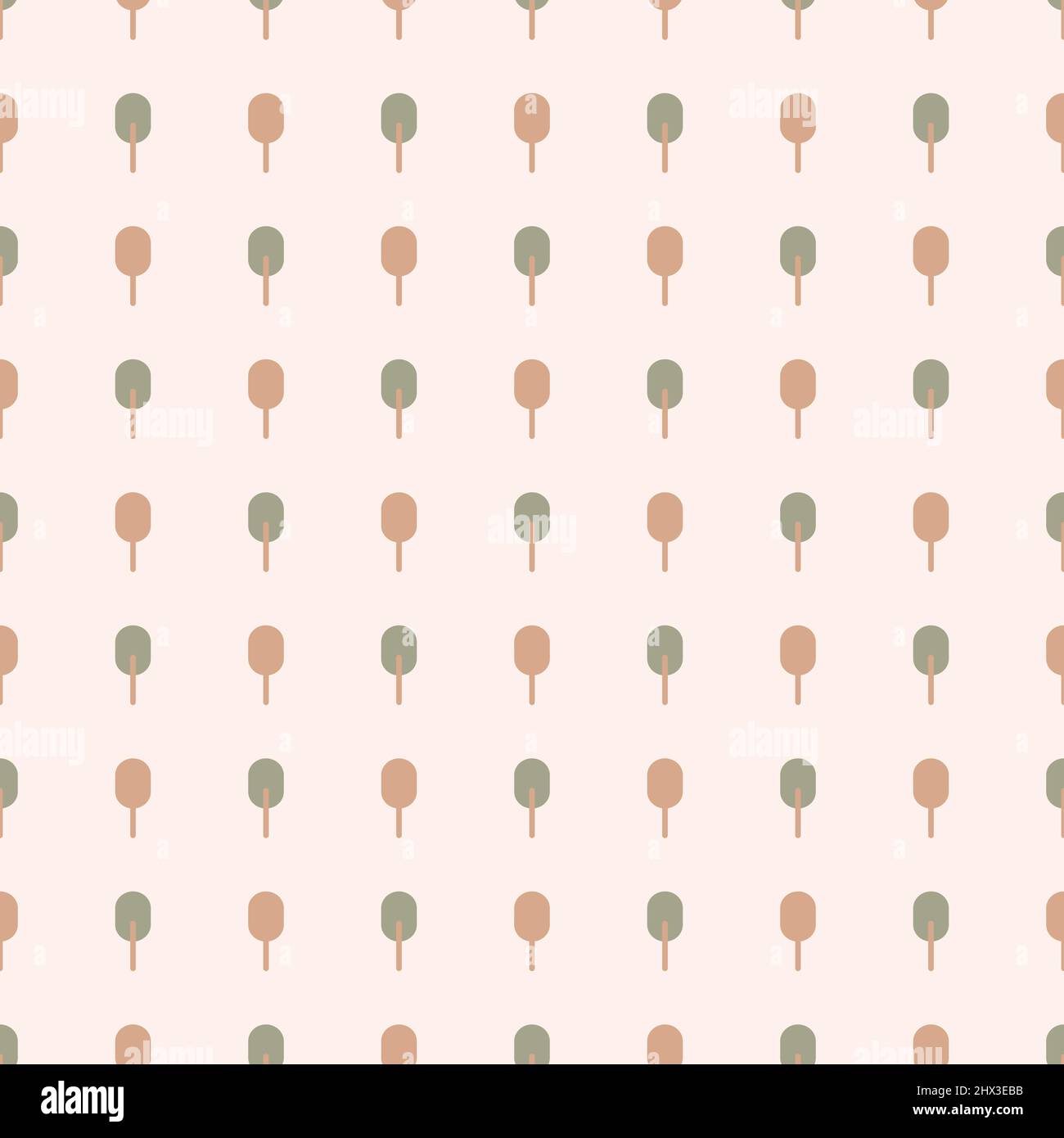 Tree shape vector seamless pattern doodle abstract background illustration for digital and print materials. Stock Vector