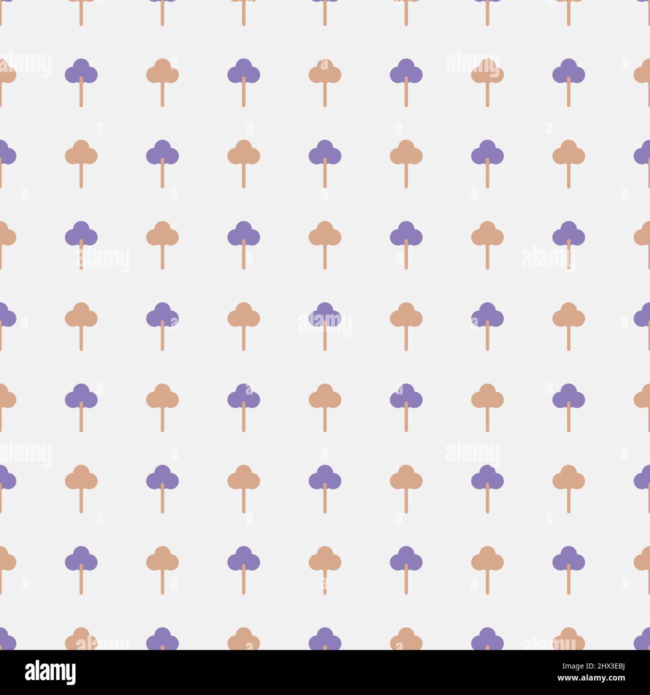 Tree shape vector seamless pattern doodle abstract background illustration for digital and print materials. Stock Vector