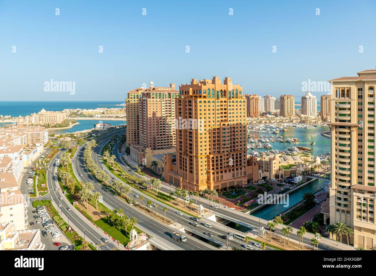 Aerial View Peral Qatar Porto Arabia Stock Photo - Alamy