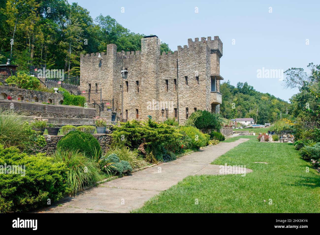 Loveland Castle Chateau Laroche. Medieval style castle built by Harry D Andrews. Loveland, Cincinnati, Ohio, USA. Stock Photo