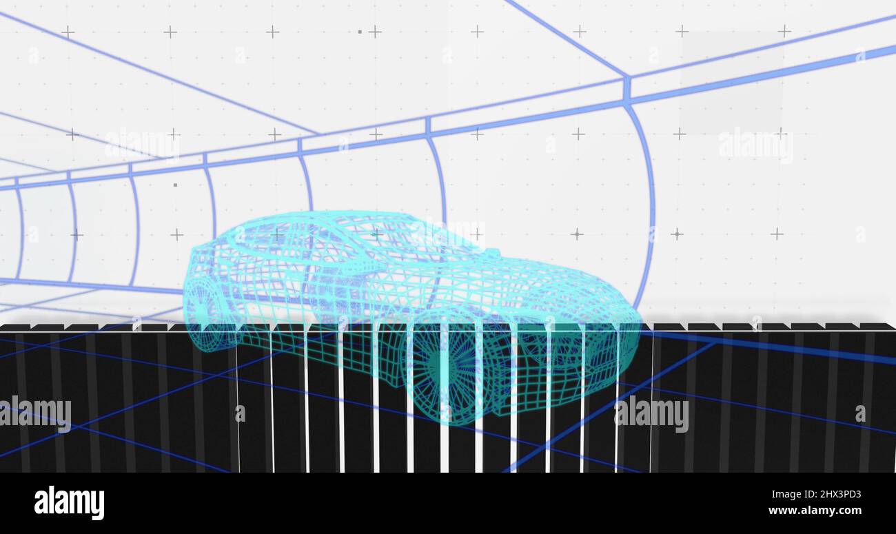 Car Data Processing Image of statistics processing over 3d car model Stock Photo - Alamy
