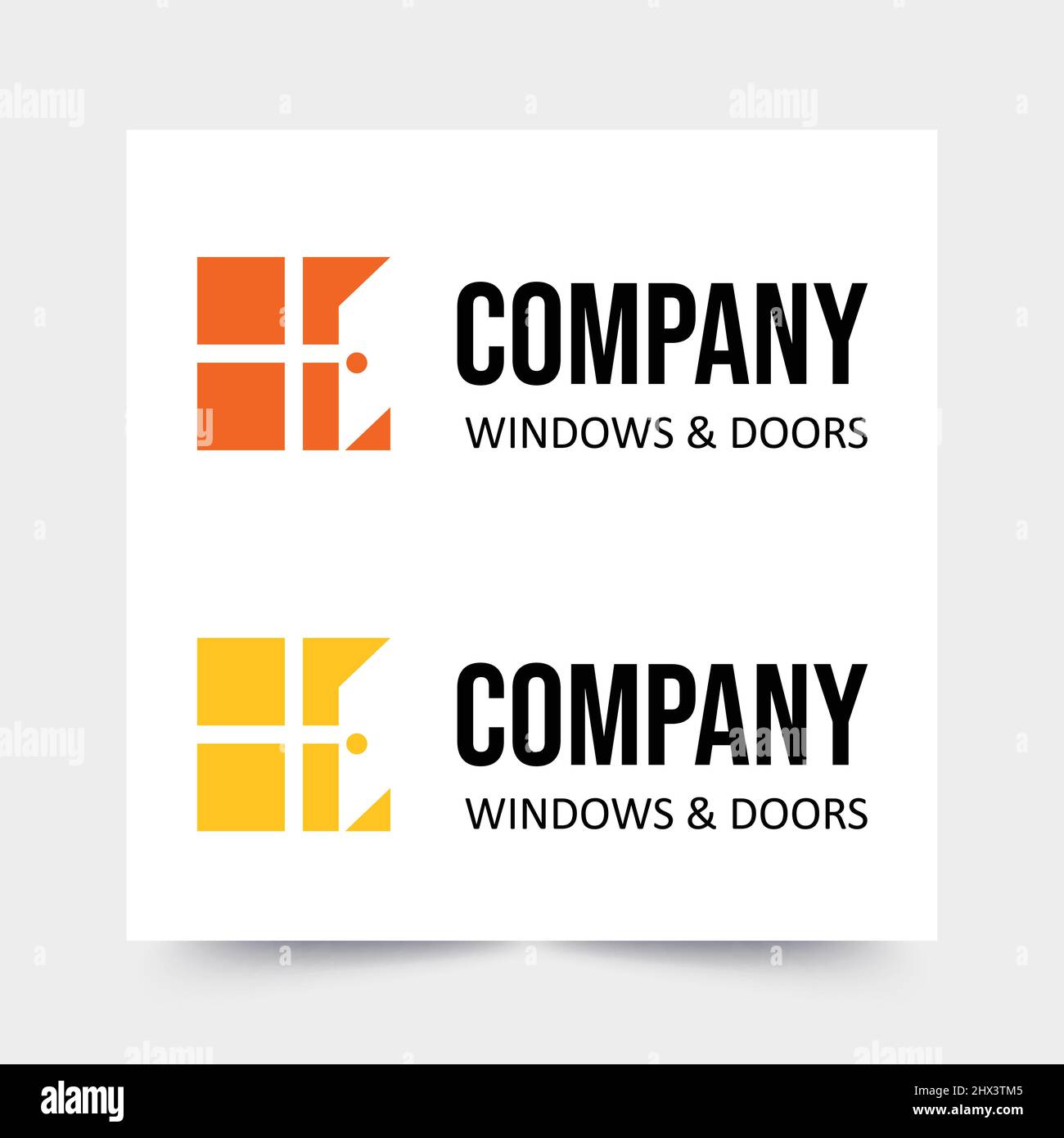 Modern logo for door and window companies Stock Vector