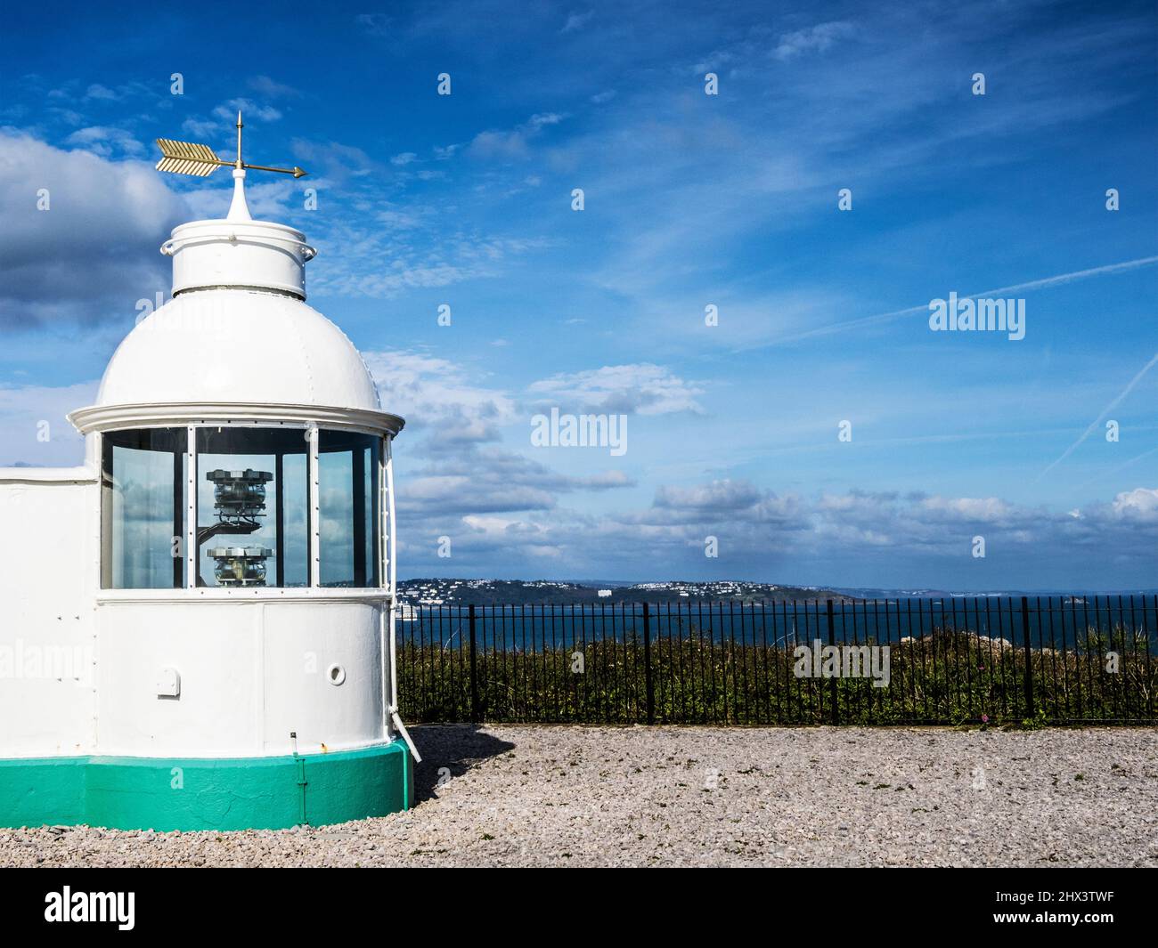Berry Head Lighthouse, one of the smallest towers in the British Isles,near Brixham, Devon. Stock Photo