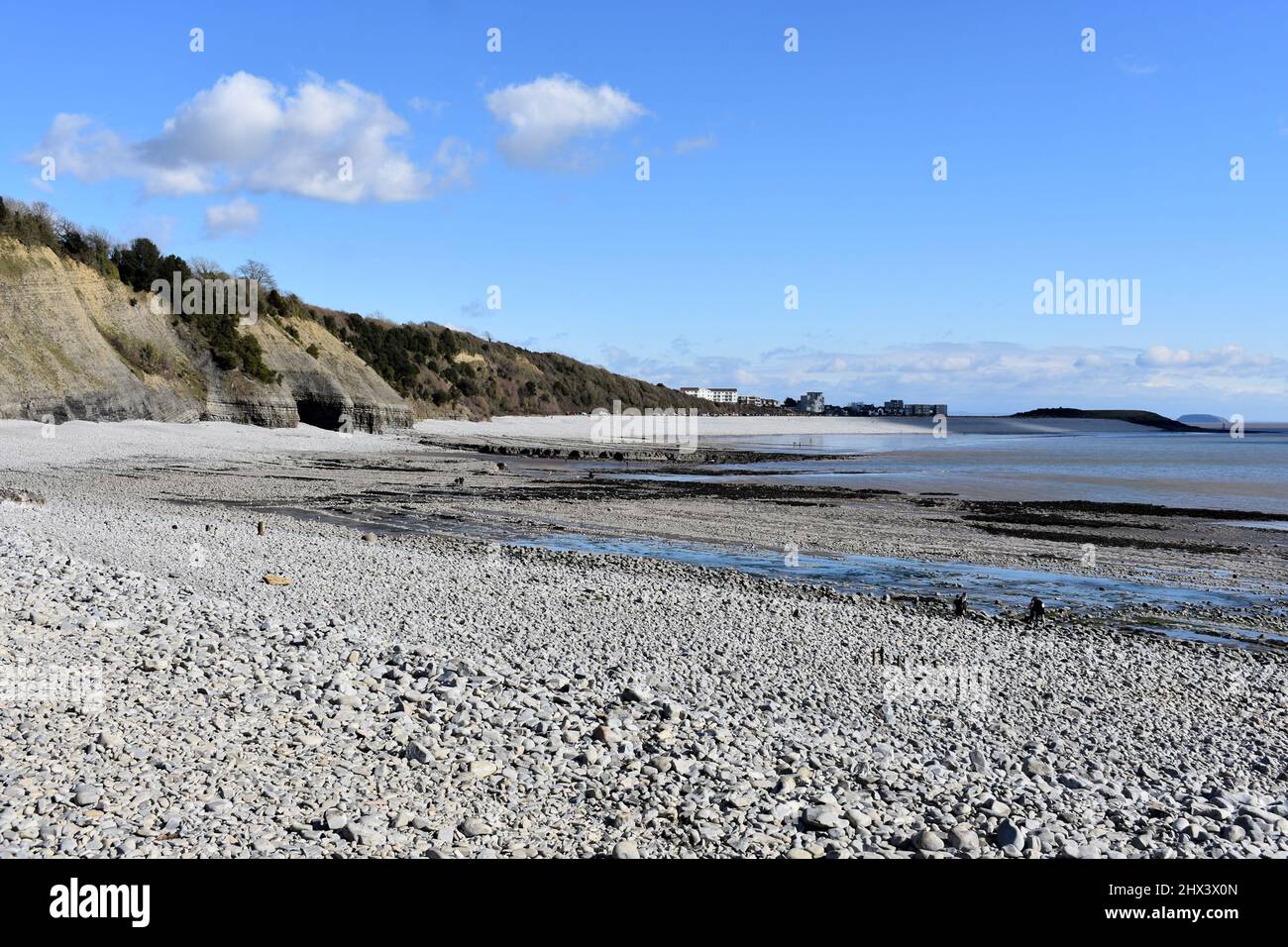 Porthkerry beach, Barry, Glamorgan, Wales Stock Photo