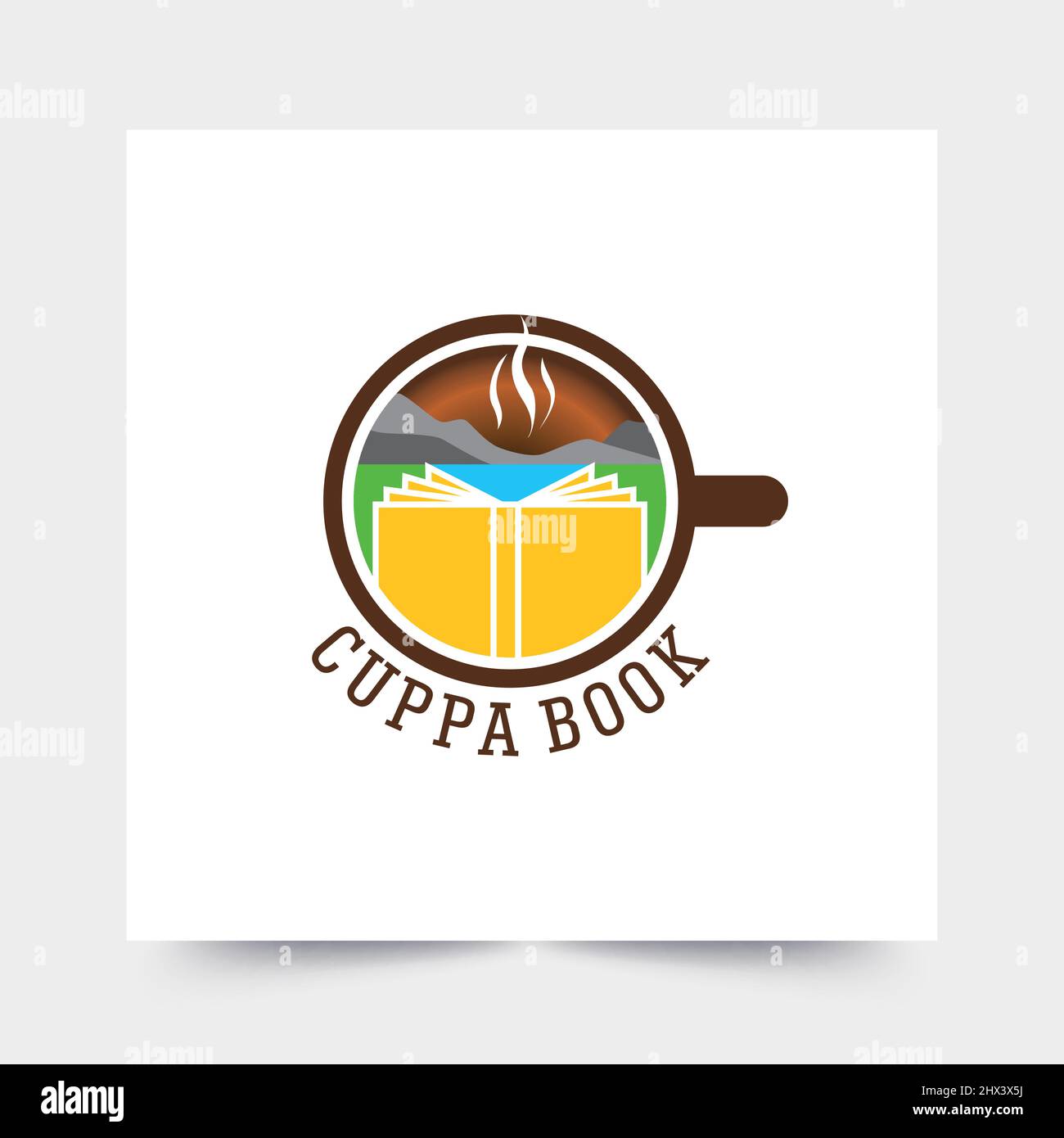 Simple and creative logo for a coffee shop Stock Vector