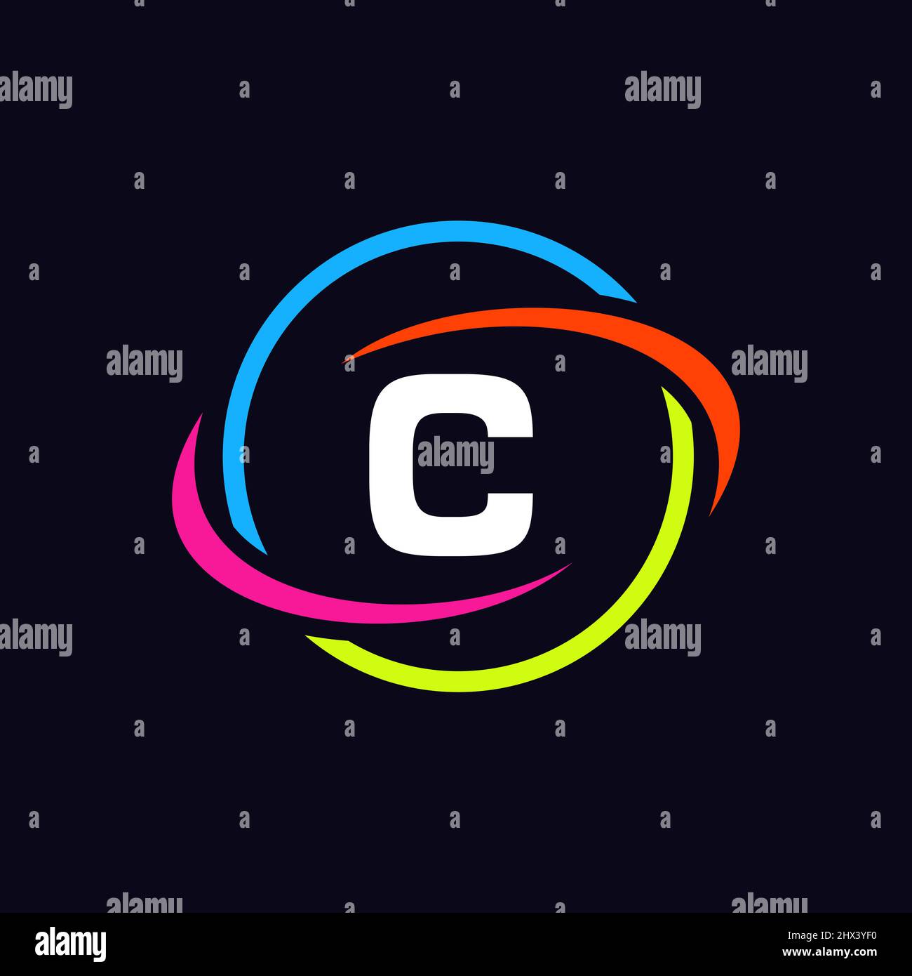 Technology Logo Design On C Letter Concept. Letter C Technology Logo ...