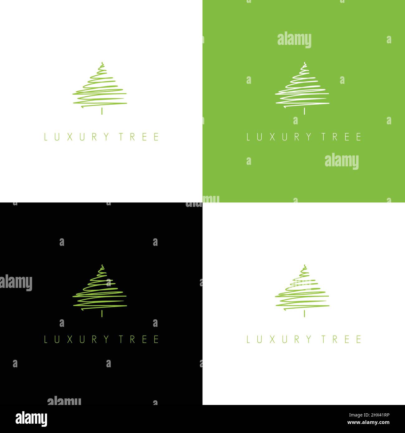 Modern and elegant fir tree logo Stock Vector Image & Art Alamy