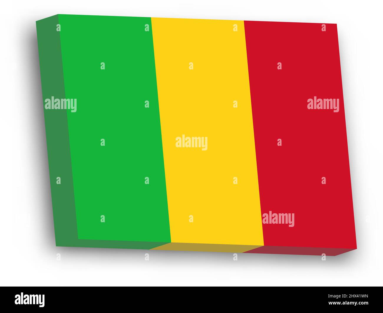 3D vector flag of Mali Stock Vector