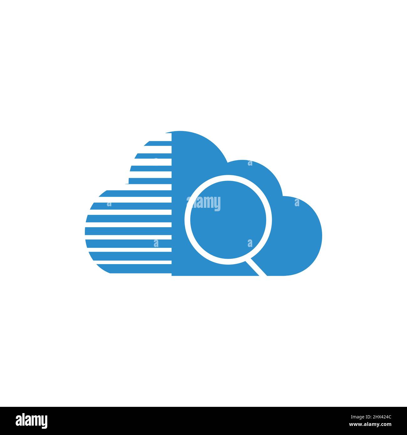 Modern and professional digital cloud logo Stock Vector