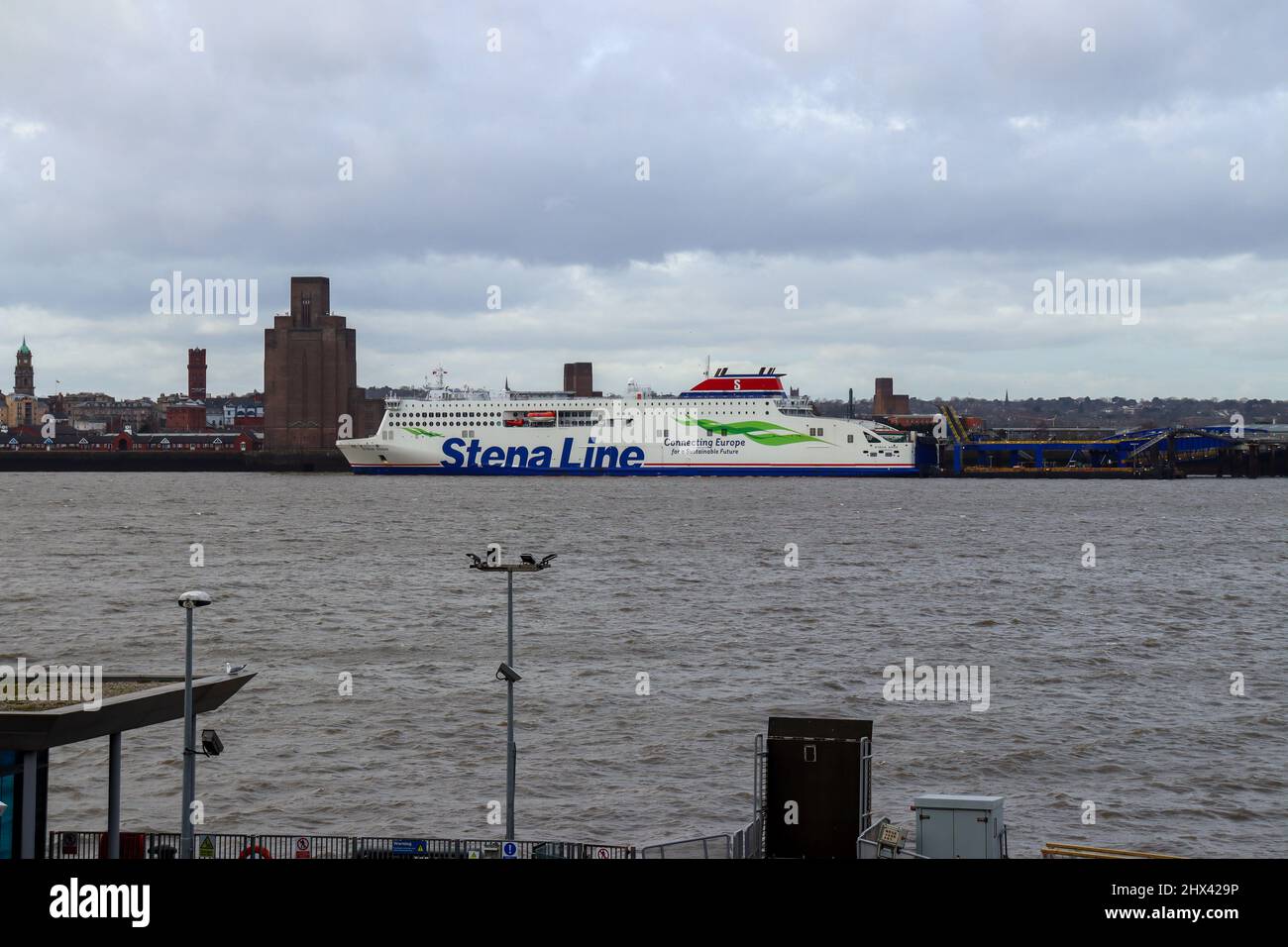 Ferry on the River Mersey, Ireland, Stena Line Stock Photo