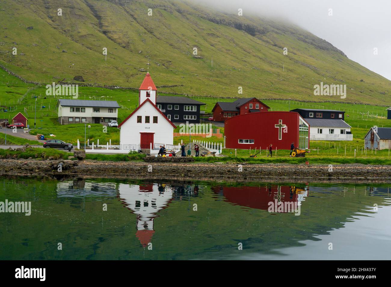Hvannasund, Northern Isles, Faroe Islands, Denmark. Stock Photo