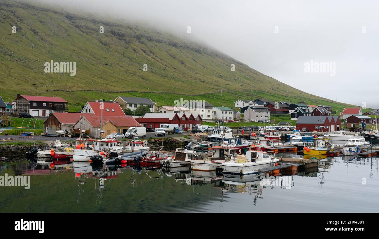 Hvannasund, Northern Isles, Faroe Islands, Denmark. Stock Photo