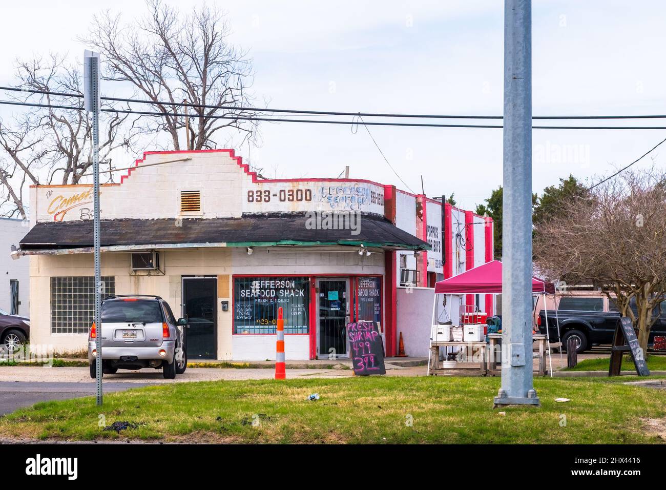 JEFFERSON, LA, USA - MARCH 3, 2022: Jefferson Seafood Shack on Jefferson Highway in suburban New Orleans Stock Photo