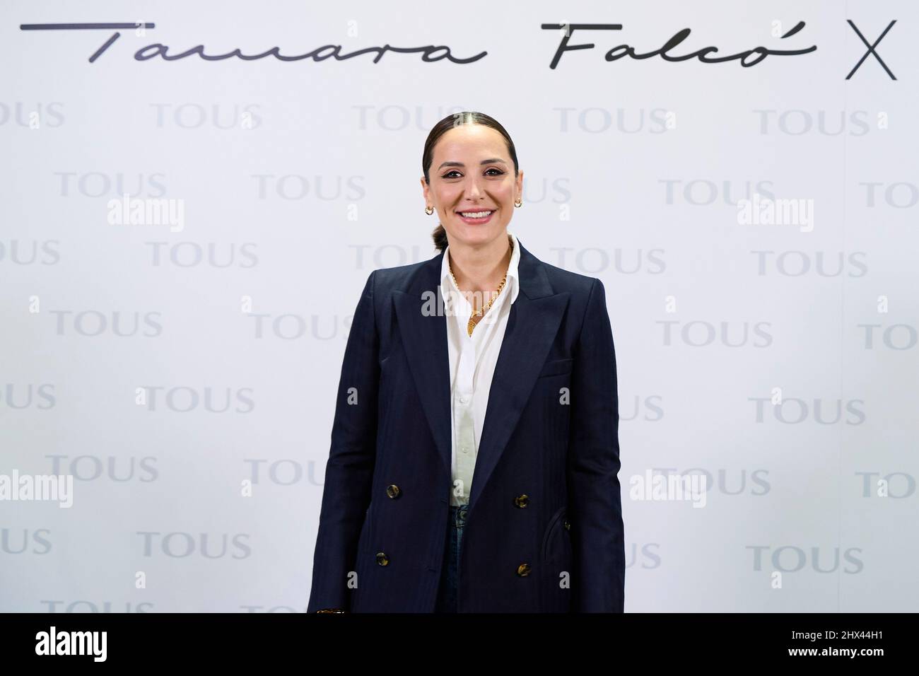 Madrid. Spain. 20220309,  Tamara Falco presents the new Tamara Falco x TOUS collection  at the Tous store on March 9, 2022 in Madrid, Spain Stock Photo