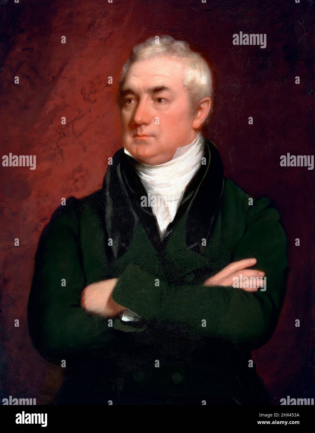 Portrait of the American engineer, politician and soldier, Colonel Loammi Baldwin (1744-1807) by Chester Harding, oil on canvas, 1823 Stock Photo