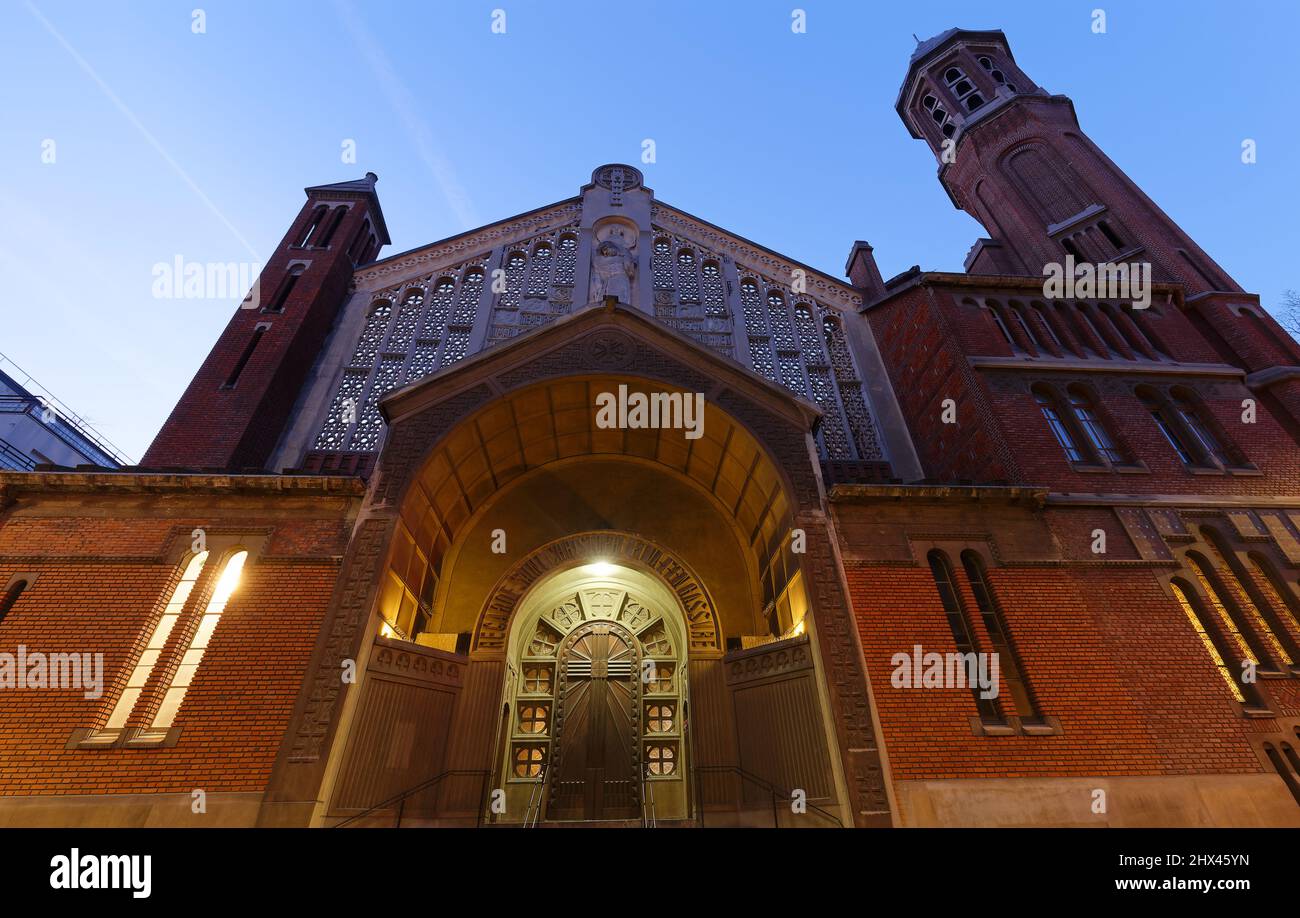Saint Christophe de Javel church in 15th arrondissement of Paris . The ...
