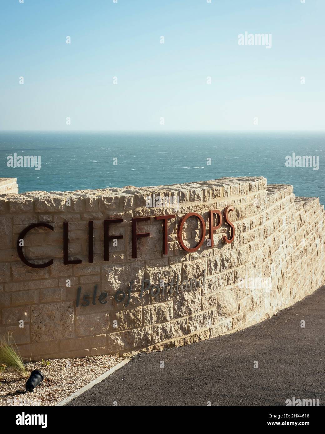 Detail view of the entrance to the lodge reading
