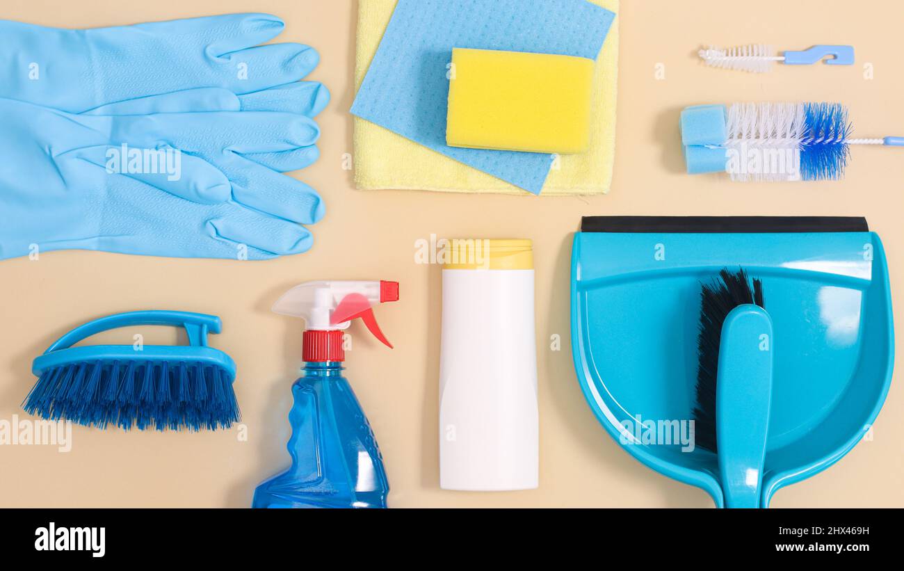 Creative pattern and layout with zero waste domestic cleaning tools