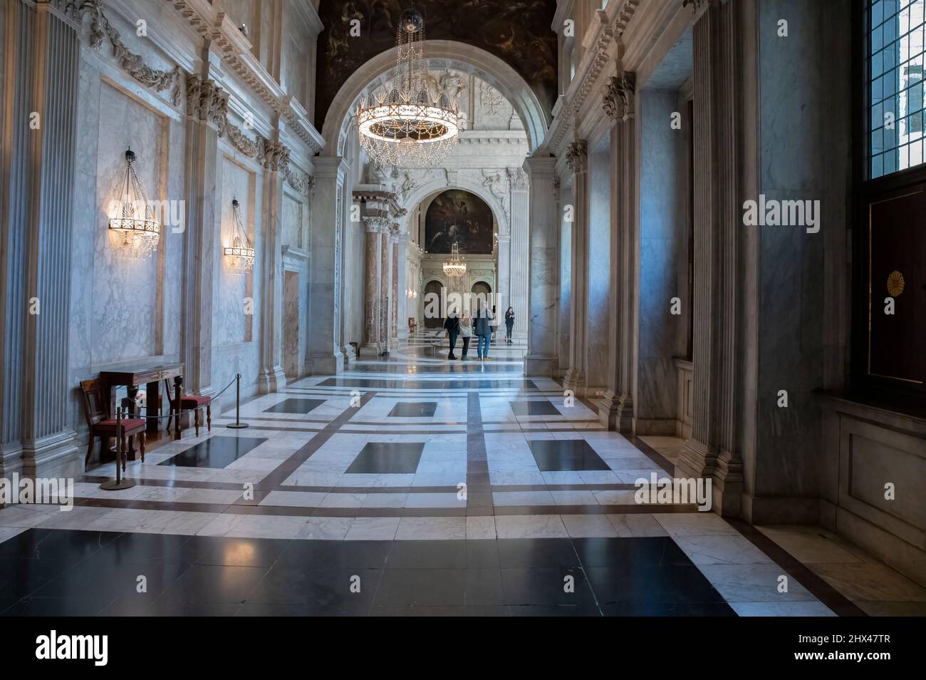 Hall Inside The Palace On The Dam At Amsterdam The Netherlands 6-3-2022 Stock Photo
