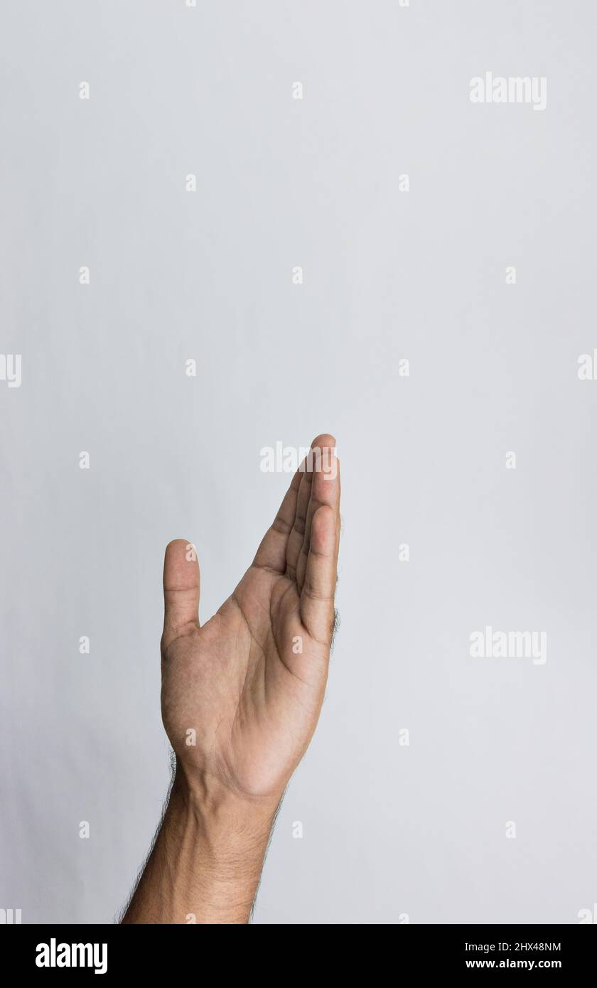 Male hands isolated on white Stock Photo - Alamy