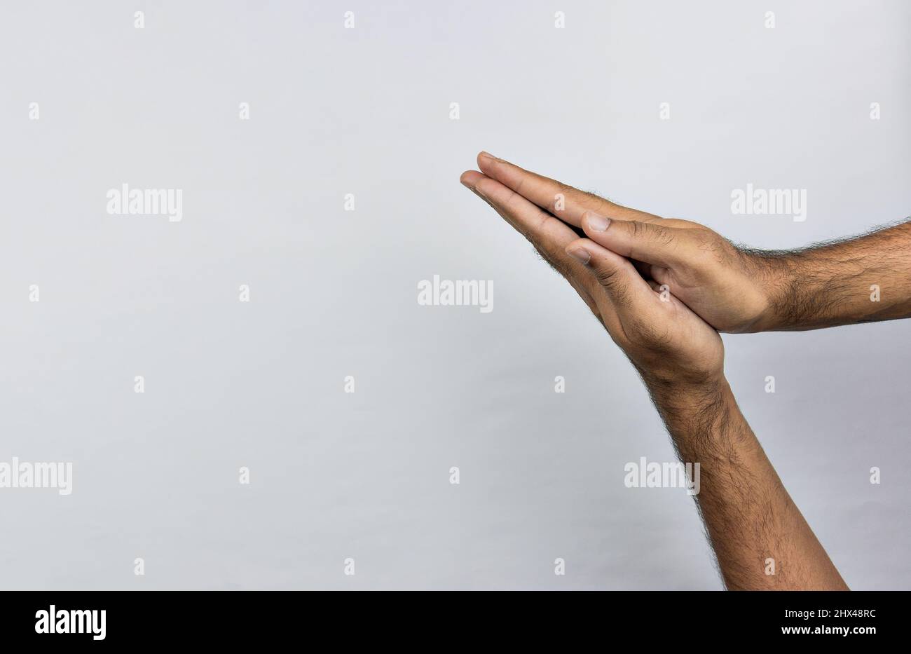 Male hands isolated on white Stock Photo - Alamy
