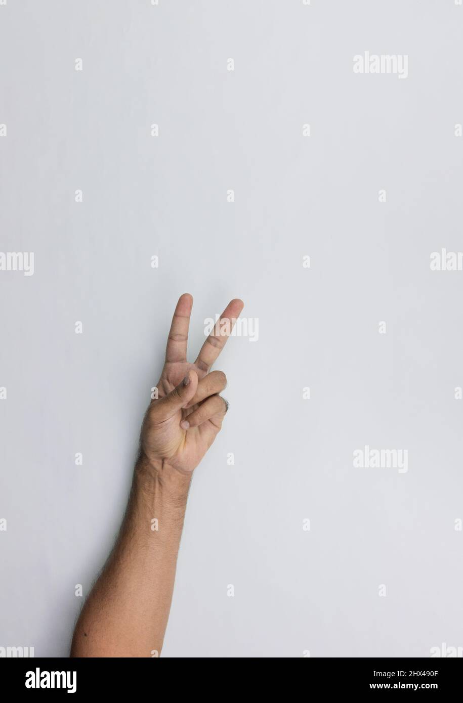 Male hands isolated on white Stock Photo - Alamy