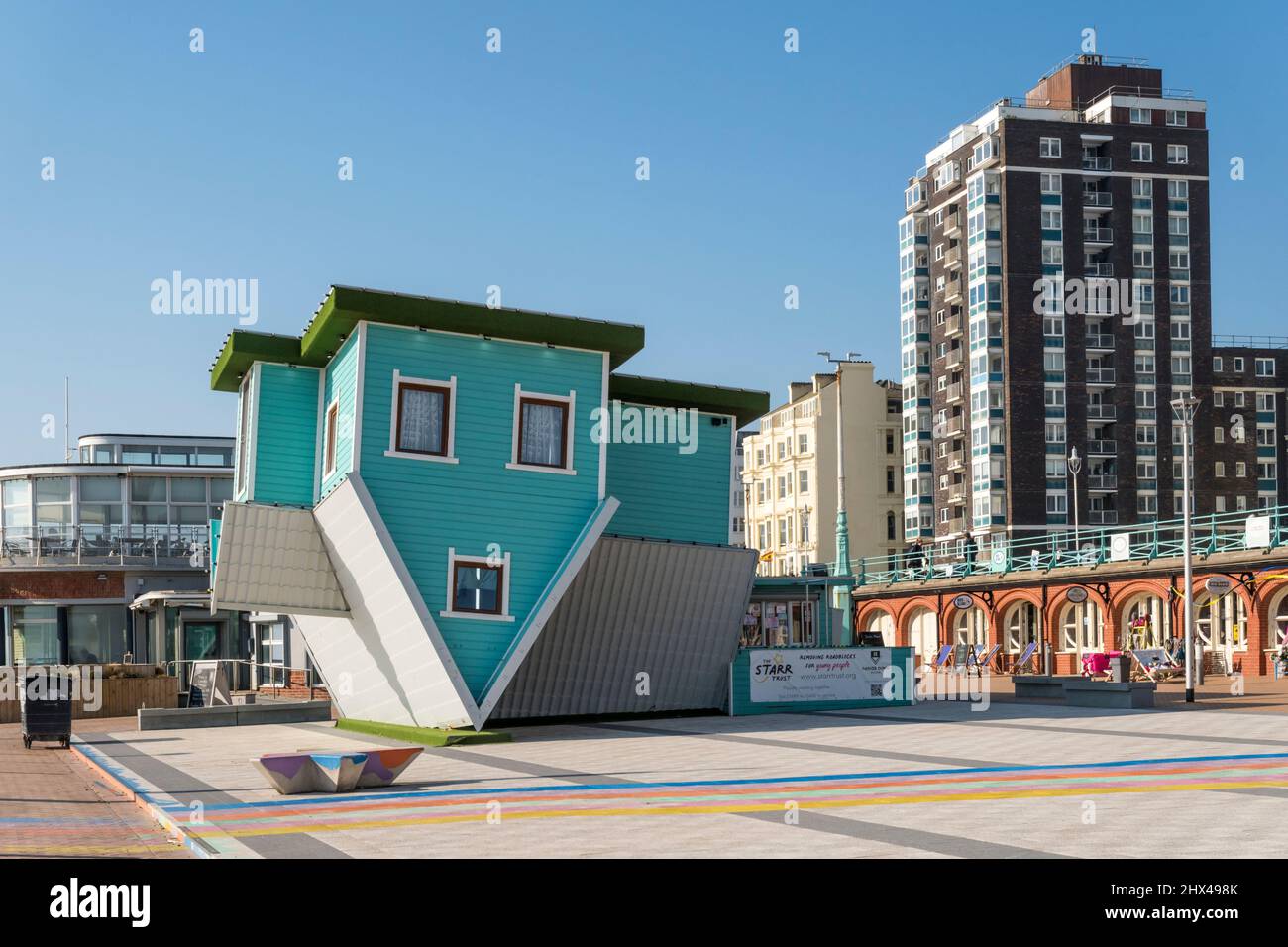The Upside Down House in Brighton. Stock Photo