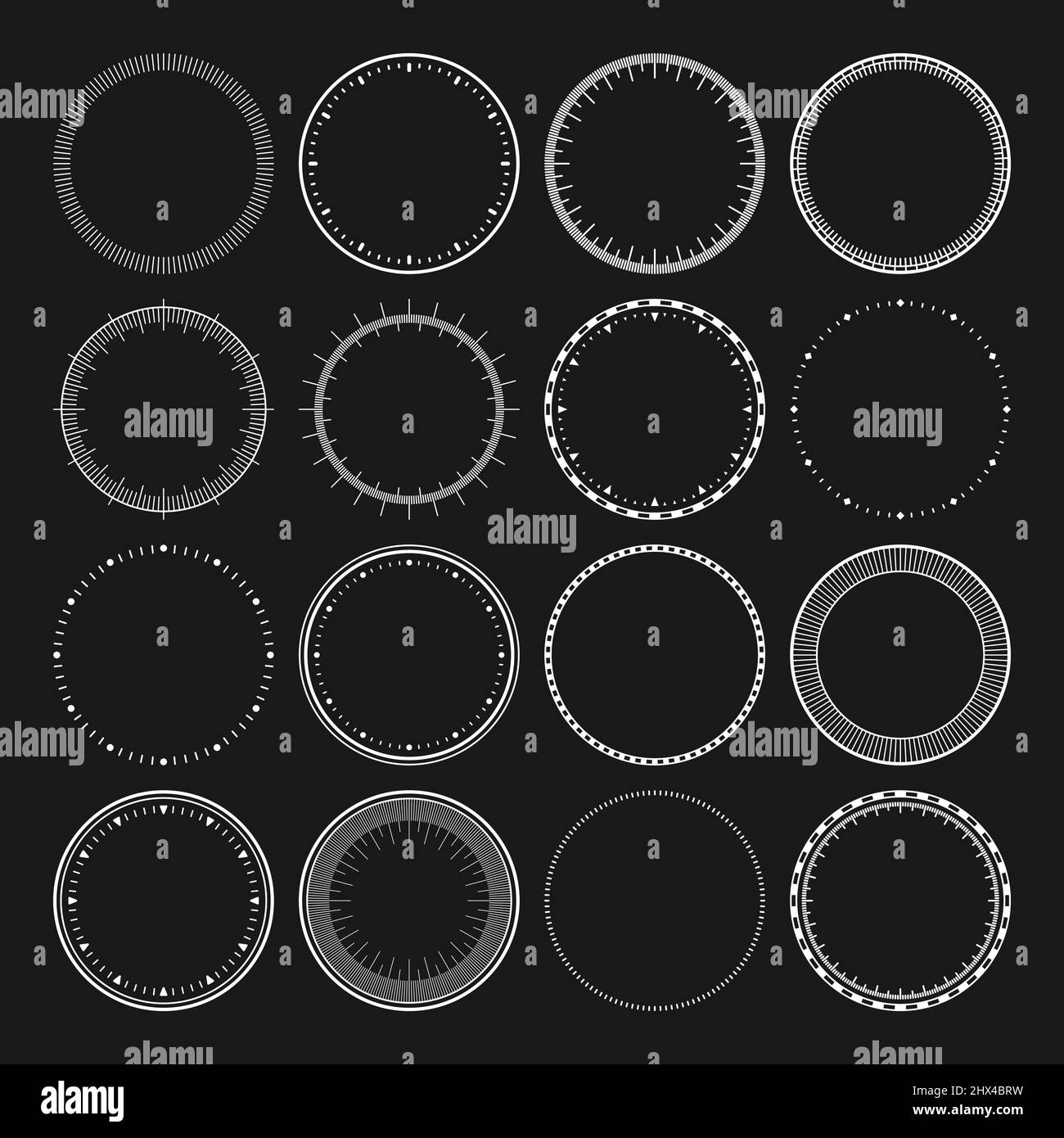 Mechanical clock faces, bezel. White watch dial with minute and hour