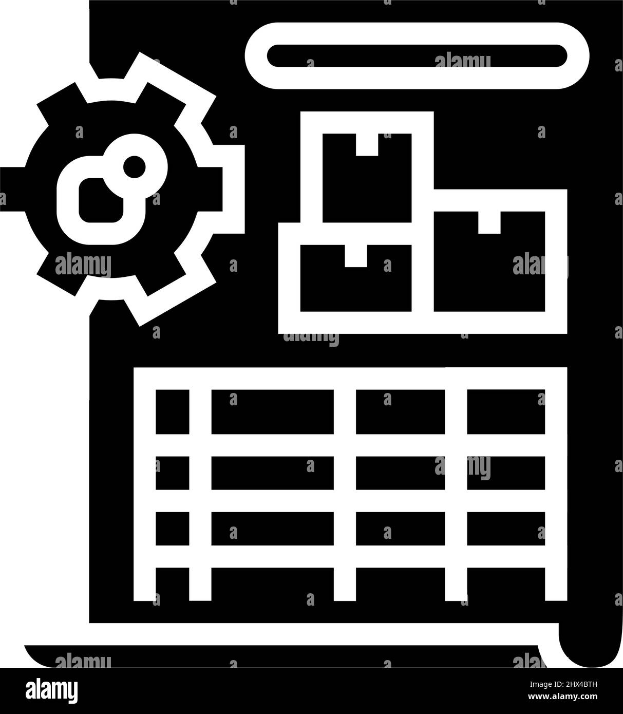 inventory adjustment report glyph icon vector illustration Stock Vector ...