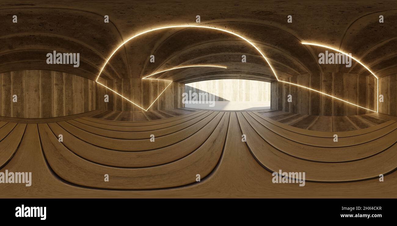 360 degree full panorama environment map of empty concrete 
